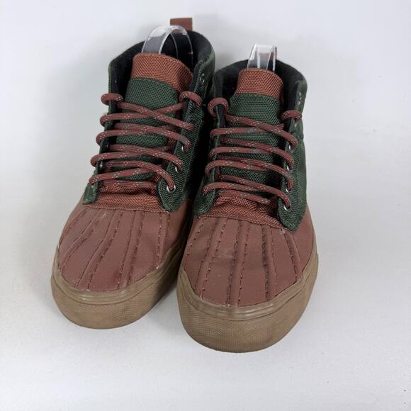 Vans Sk8-Hi Del Pato Duck Boots Women's 8.5 Green Brown Ankle Lace-Up Comfort - Picture 4 of 10